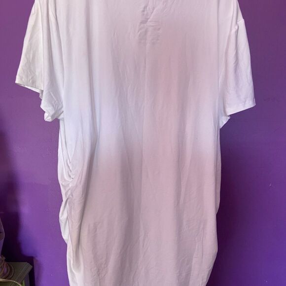 Time and Tru White “Snacking for Two” Maternity Tee Size XXL Short Sleeve Shirt - Picture 3 of 3